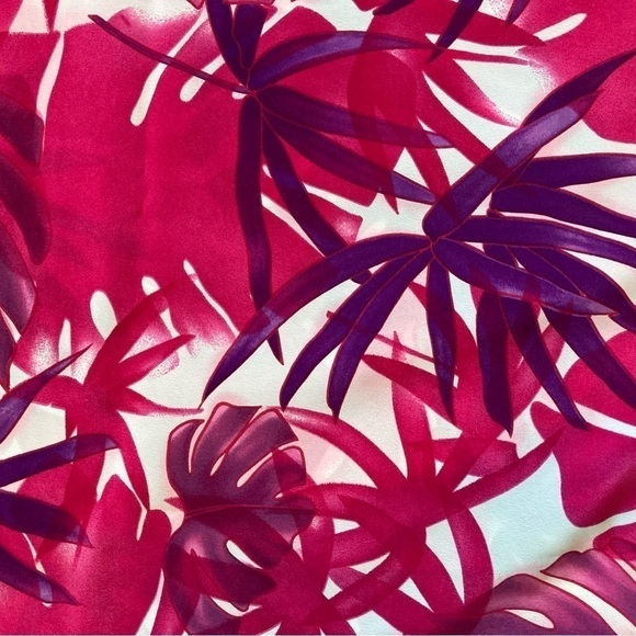 JBX Exclusive NY Bright Pink & Purple Floral Midi Wrap Around Skirt Size 16 - Picture 2 of 8